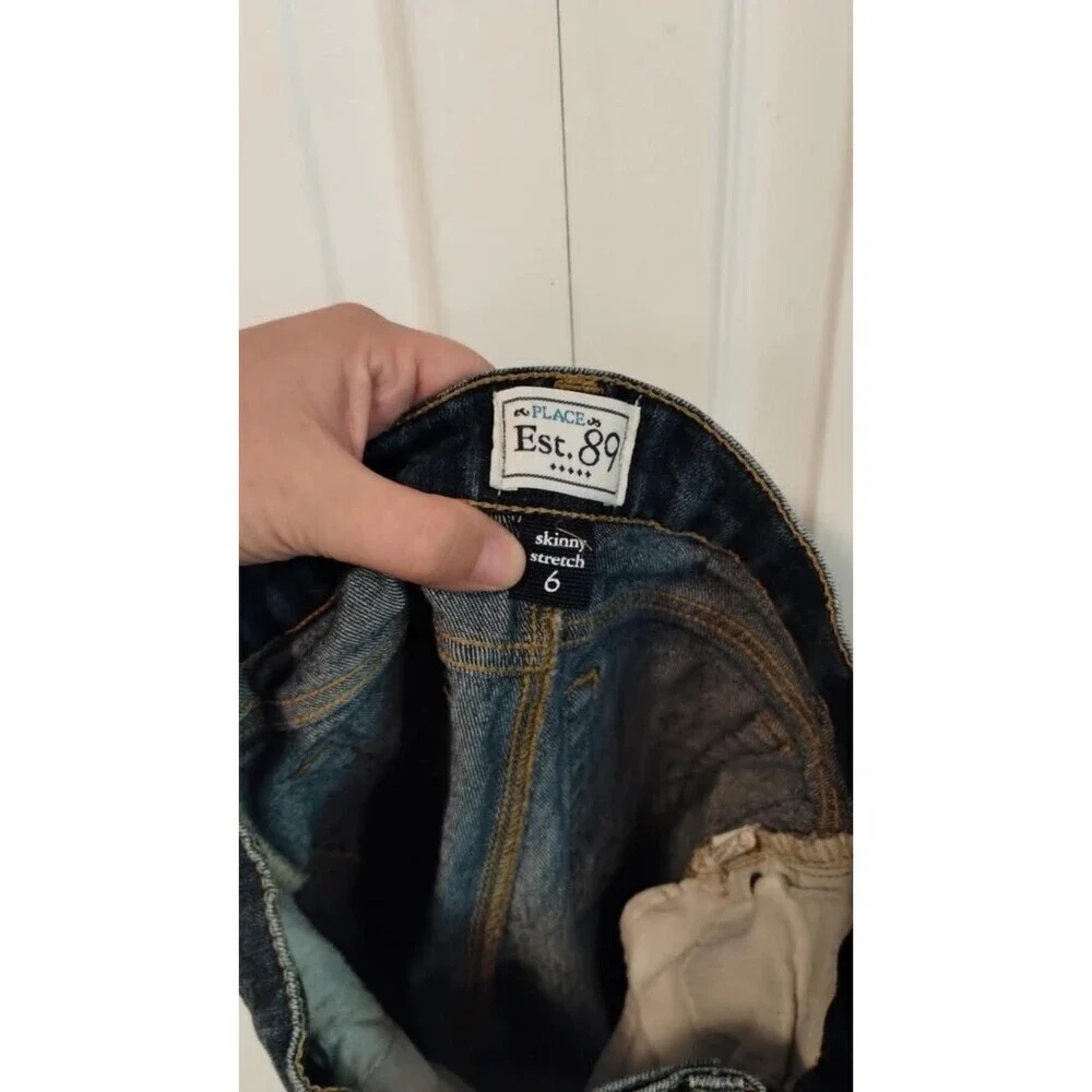 Children's Place Dark Wash‎ Skinny Stretch Jeans 6
